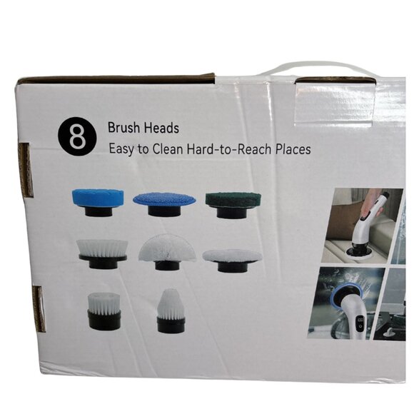 Multifunctional Electric Cleaning Brush White Cordless Fast Charge 8 Brush NEW - Picture 3 of 7